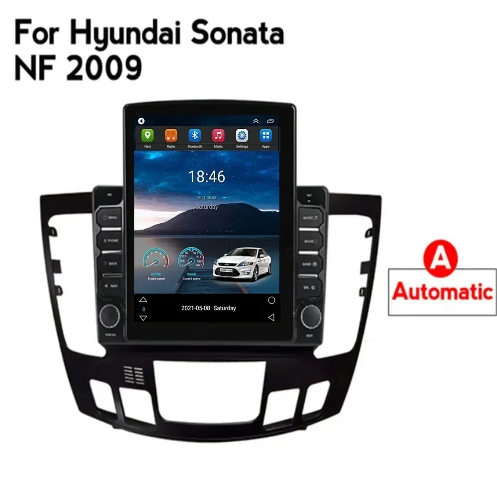 For Tesla Style 2Din Android 13 Car Radio For HYUNDAI Sonata NF 2009 Multimedia Video Player GPS Stereo Carplay DSP RDS Camera