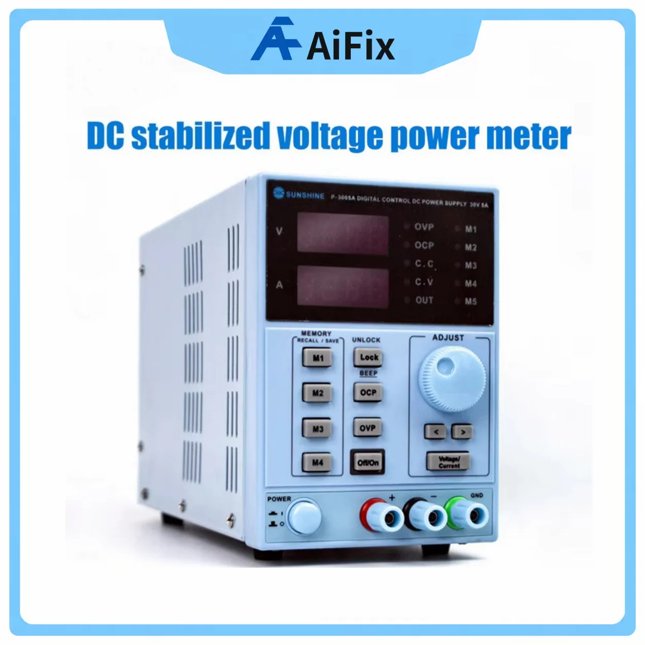Sunshine P-3005A 30V 5A DC Power Supply Adjustable Voltage Regulated Digital Display Power for Phone Repair