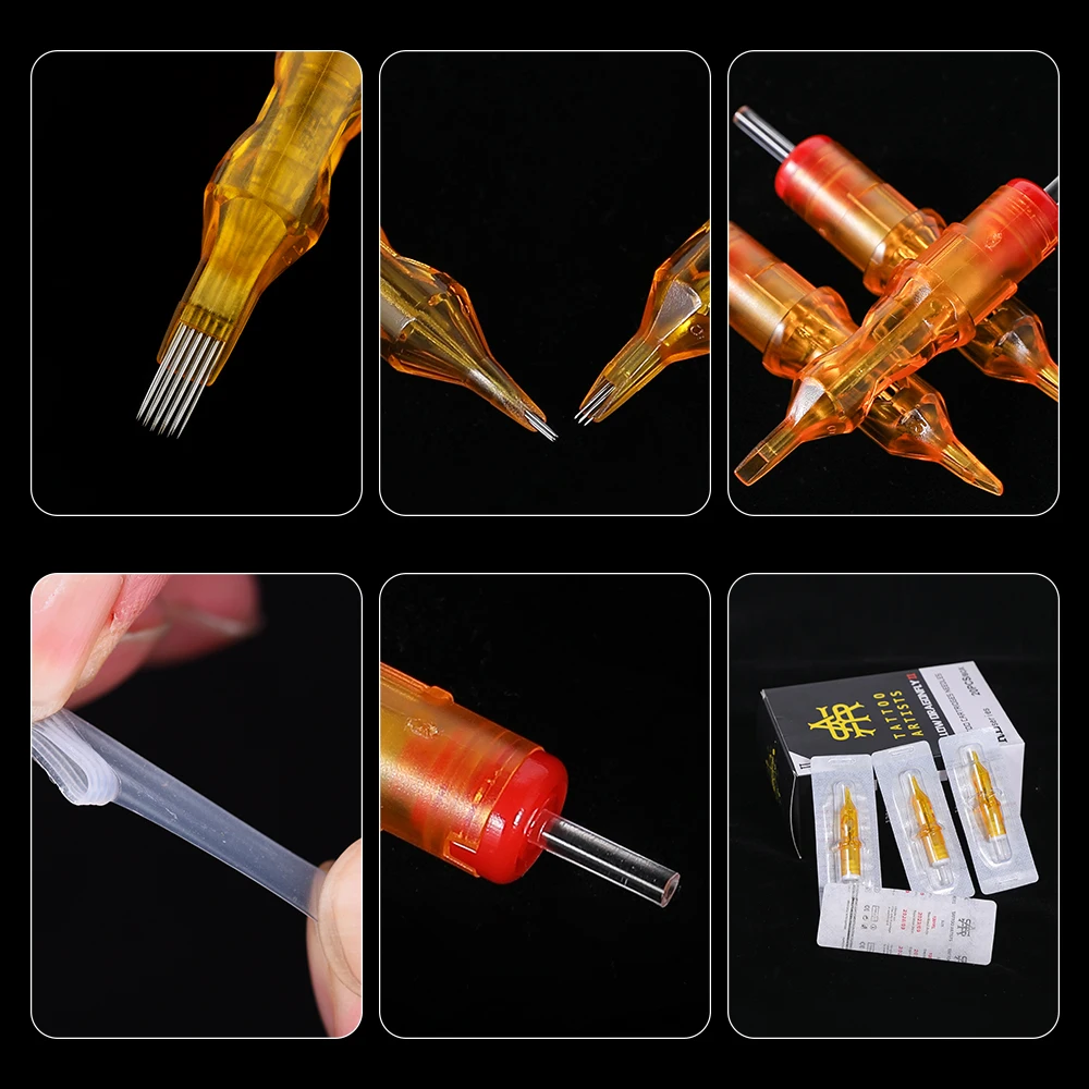 YILONG 20Pcs Disposable Tattoo Cartridges Needle Individual Package RL/RM/RS/M1 Series Tattoo Needle For Tattoo Machine Supply