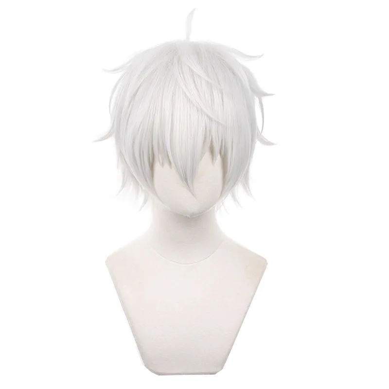 Seishiro Nagi Cosplay Wig Anime Blue Lock Cosplay Wigs white Ponytail Hair Football Player Seishiro Nagi Halloween Accessory Men