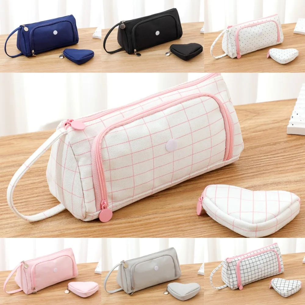 Love Large Capacity Pencil Case Multi Layer Pen Pouch Stationary Pen Storage Bag Detachable Ins Korean Pen Pencil Bag Students