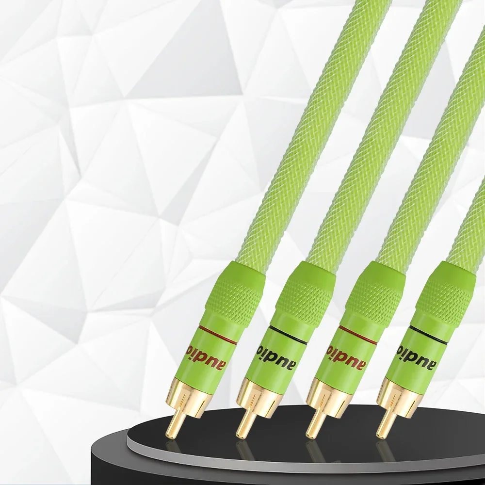 A51 99,9999% cabo de interconexão RCA de cobre OFC com 2RCA para cabo de áudio RCA HIFI