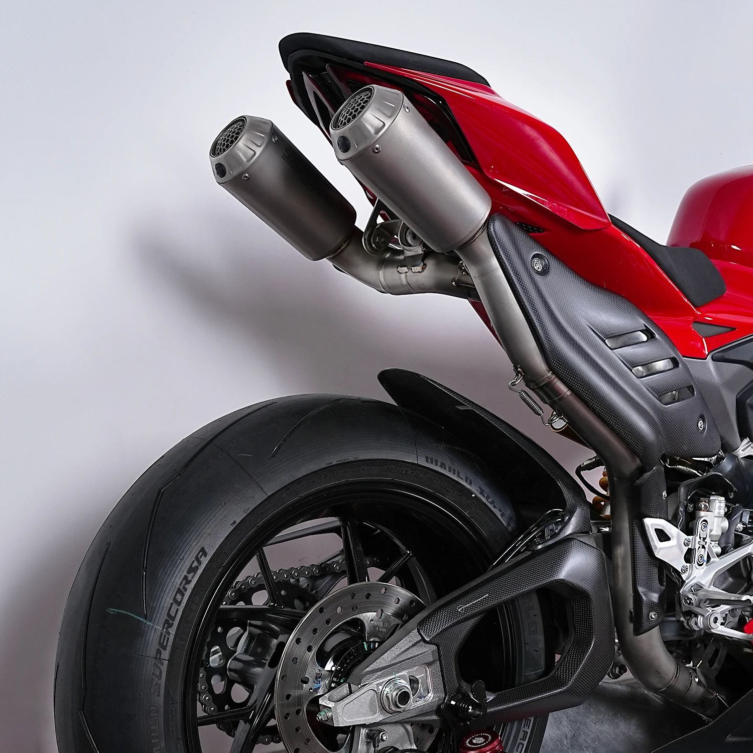 Ducati V4 V4S Motorradauspuff AK Titanlegierungssystem Modifikation für Panigale V4 V4S 2025- Stree Fighter V4 V4S 2025-