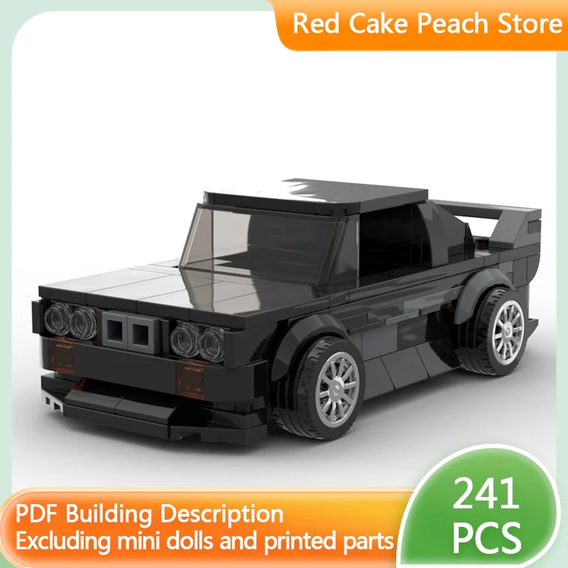 

City Car Model MOC Building Bricks E30 M3 Drifting Racing Car Modular Technology Children Holiday Gifts Assemble Toys Suit