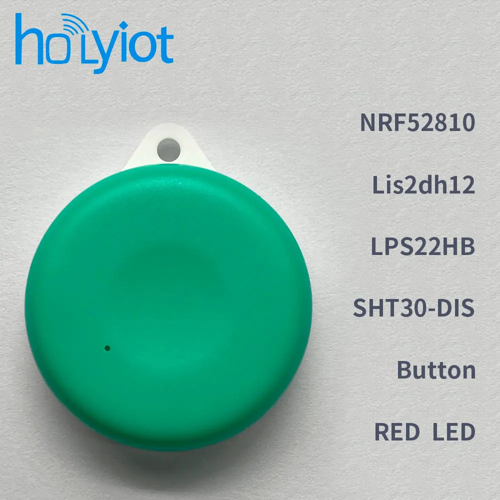 Holyiot proximity marketing ble ibeacon tag with LIS2DH12 accelerometer SHT30 temperature humidity LPS22HB barometer sensor