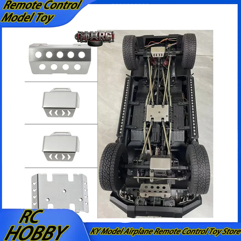 

Броня шасси Ruitai RC Crawler, 4 шт., из нержавеющей стали, не повреждающая кузов, запасные части для радиоуправляемых машин 1/10 масштаба LC79 86160, Ly231