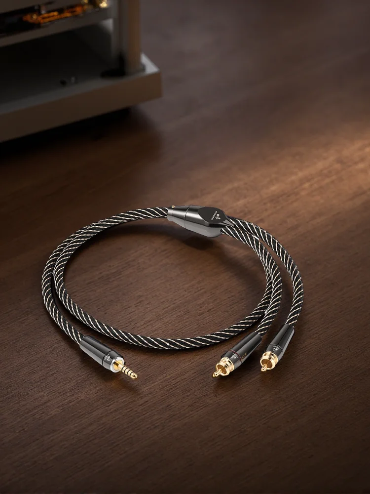 Wysokiej klasy kabel audio HiFi 4.4mm do 2RCA, 6N OFC, zbalansowany rozdzielacz Y, adapter Jack do RCA męski do wzmacniacza lub miksera. — zdjęcie produktu 7