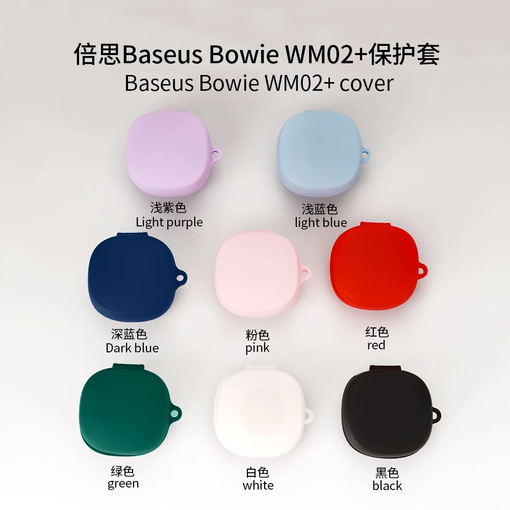 Silicone Earphone Protective Casefor Baseus WM02+ Cover Shockproof-Shell Washable for Baseus WM02 plus Anti Dust Silicone Sleeve