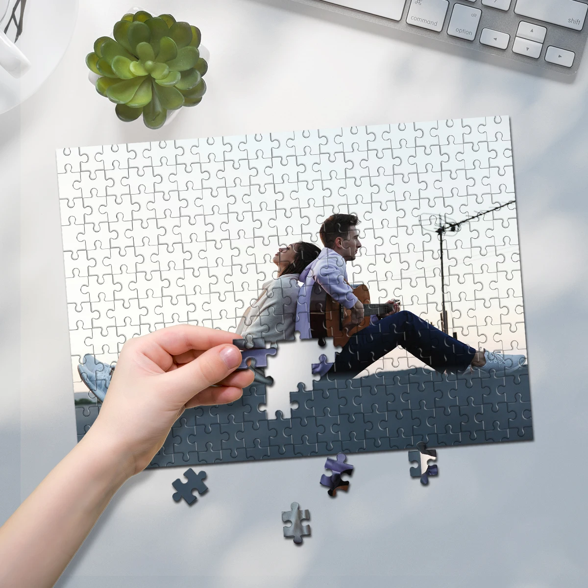 35/300/500/1036pcs Personalized Custom Photo Puzzle couple Custom Jigsaw Puzzle Gifts For Home Weddings Graduations Pets photo