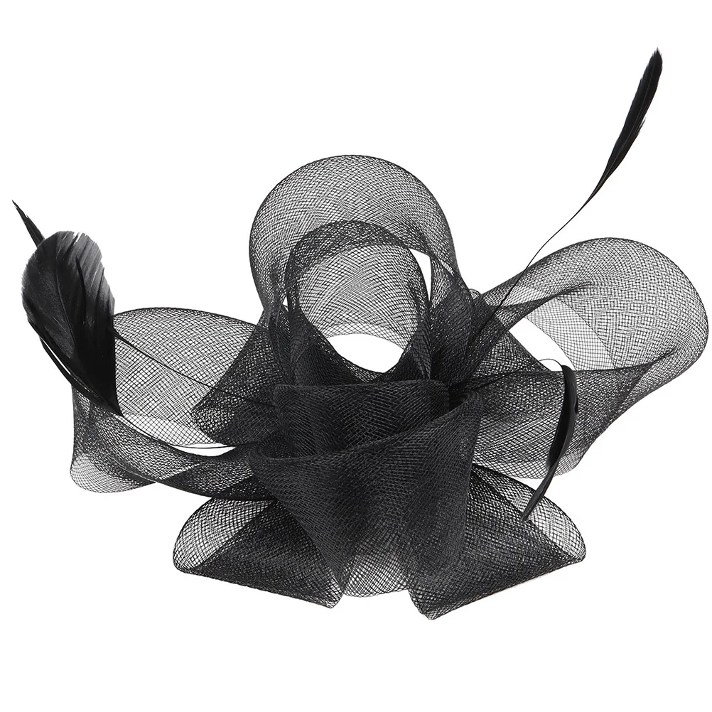 

Party Hat Hair Clip Fascinators for Women Mesh Cap Cocktail Nylon Accessory