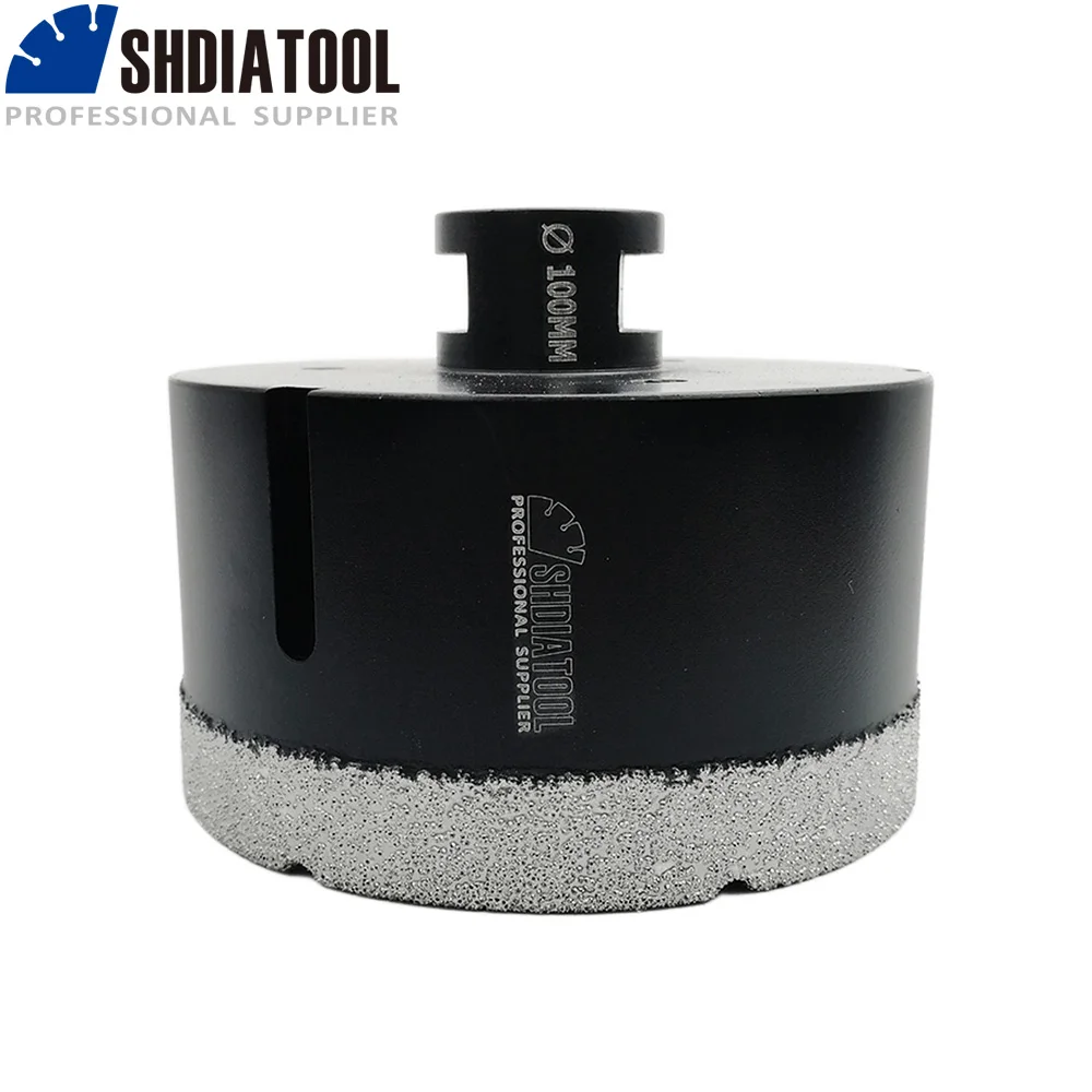 SHDIATOOL 1pc M14 Thread Diamond Dry Tile Drilling Core Bit 75mm Length Hole Saw Cutter Granite Marble Porcelain Brick Tools