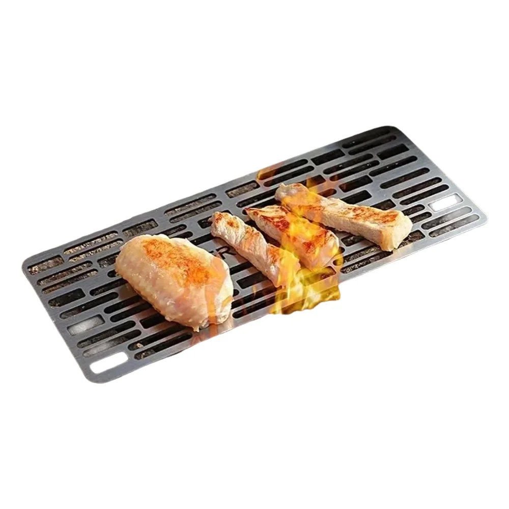 Grille de barbecue miniature en titane pour le camping, mailles de grillade en acier inoxydable, résistantes à la chaleur, sans déformation, pour l'extérieur