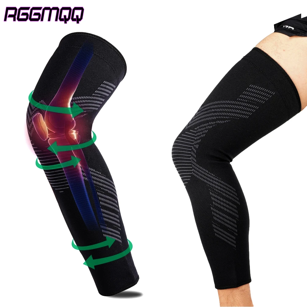 1/2PCS Volle Bein Ärmel Lange Kompression Beine Hülse Knie Ärmel Schützen Bein, für Mann Frauen Basketball, arthritis Radfahren Sport
