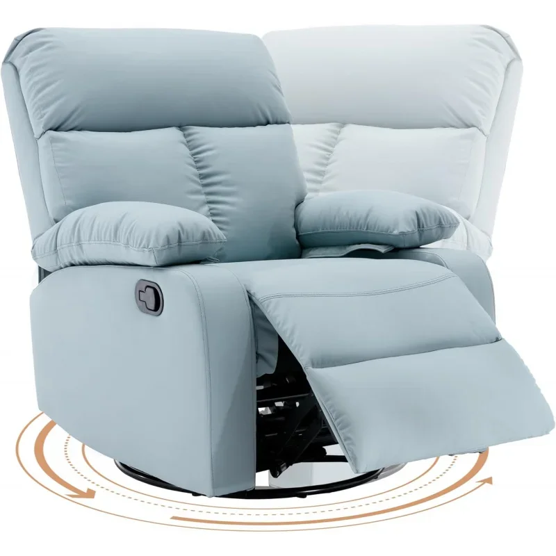 Swivel Rocker Recliner, Small Rocking Recliners Chair for Small Spaces, SLiving Room, RV, Bedroom