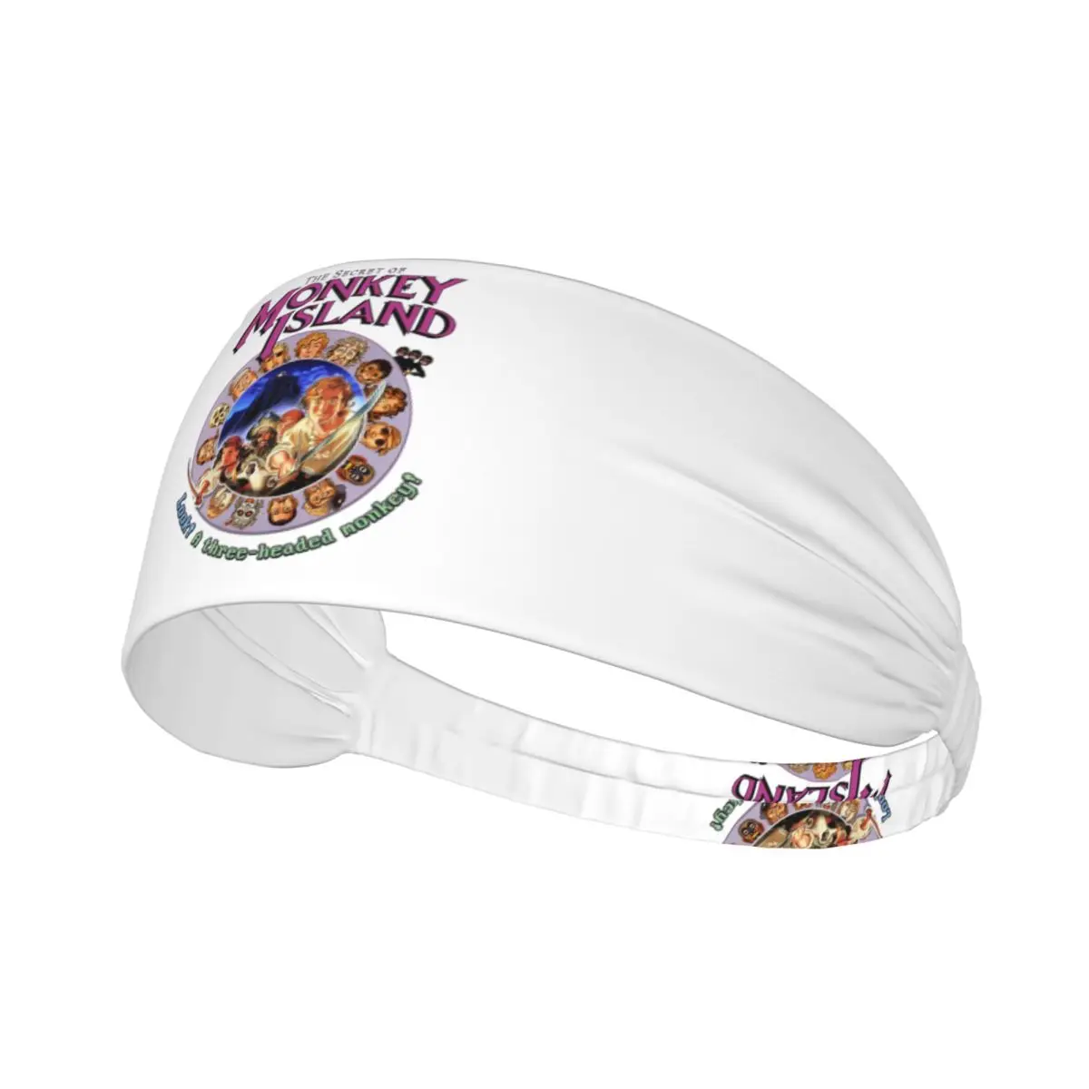 

Custom Secret Of Monkey Island Sweatband for Men Women Wicking Moisture Sports Sweatband Gym Yoga Running