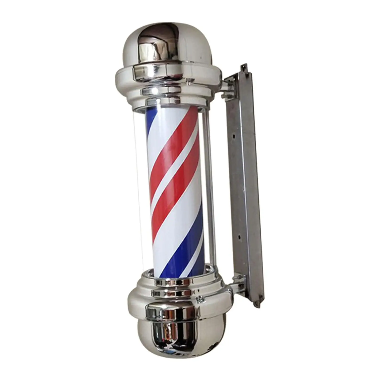 Rotating Barber Pole Lights LED Strips Lighting Wall Mounted Hair Salon Sign Open for Street Hairdressing Outdoor Barber Shop