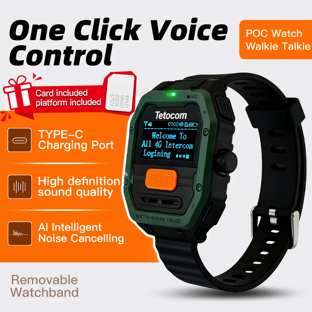 

Tetocom U1 Global PTT Sim Card POC Часы Радио работает с REAL PTT Platform Talk Range Ulimited Walkie Talkie VOX Наручные часы