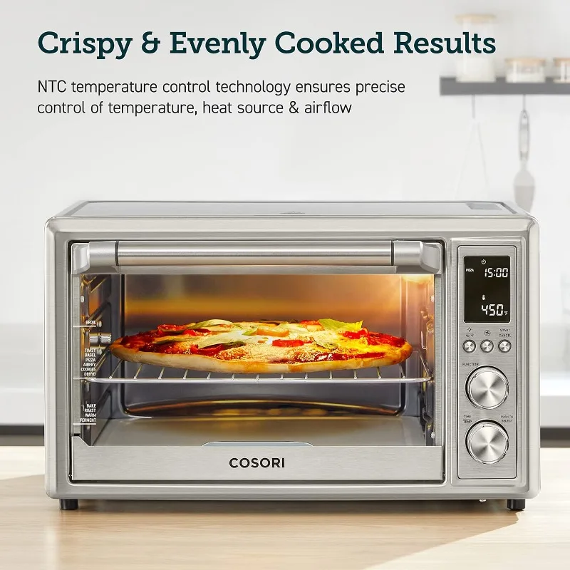 12-in-1 Air Fryer Toaster Oven Combo, Airfryer Rotisserie Convection Oven Countertop, Bake, Broil