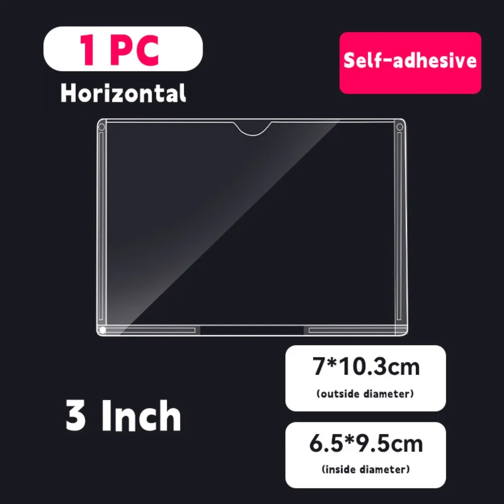 Durable Acrylic Label Holder Self-Adhesive Clear Card Holder Double Layer Multifunctional Price Tag Display Holder Card Display