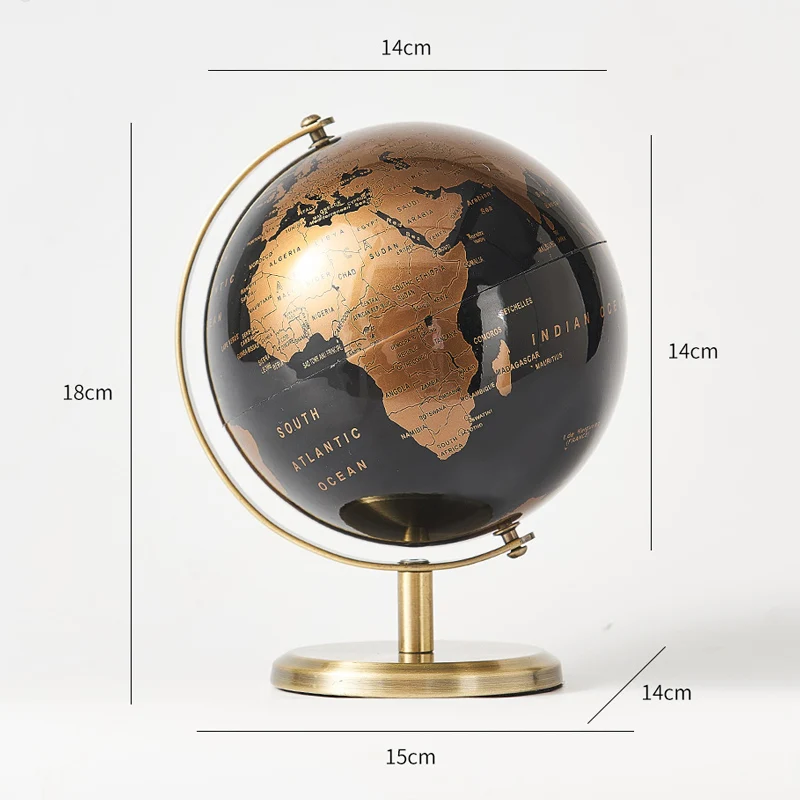 Home Decor Accessories Retro World Globe Modern Learning World Map Globe Kids Study Desk Decor Globe Geography Kids Education