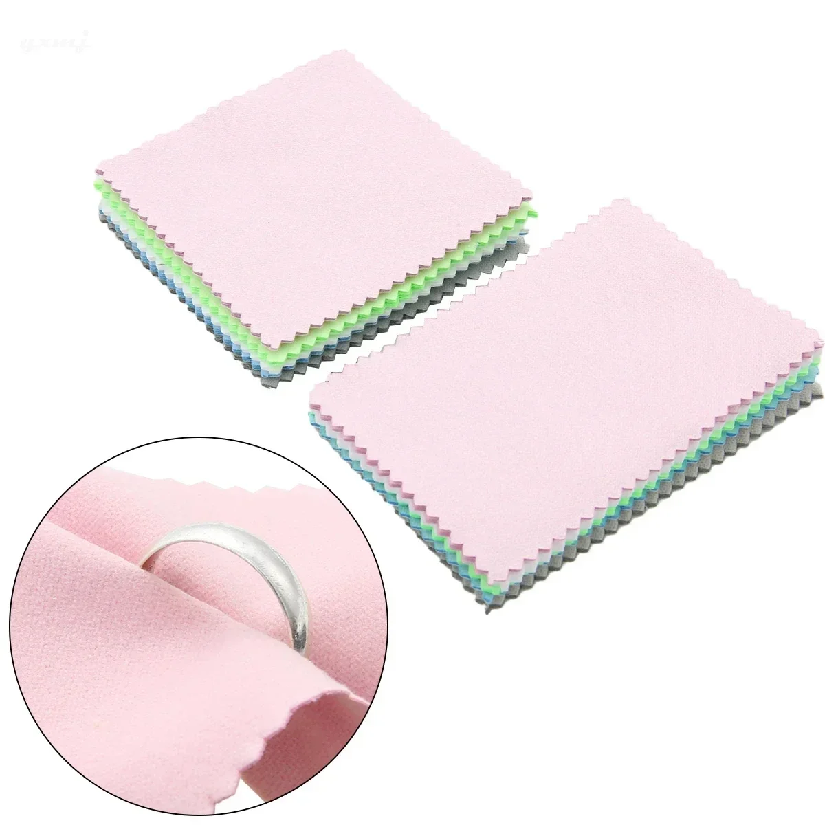 

50PCs/pack Jewelry Cleaning Cloth 8cmx8cm Pink Color Jewelry Wiping Cloth Jewelry Tools Jewelry Making Supplies