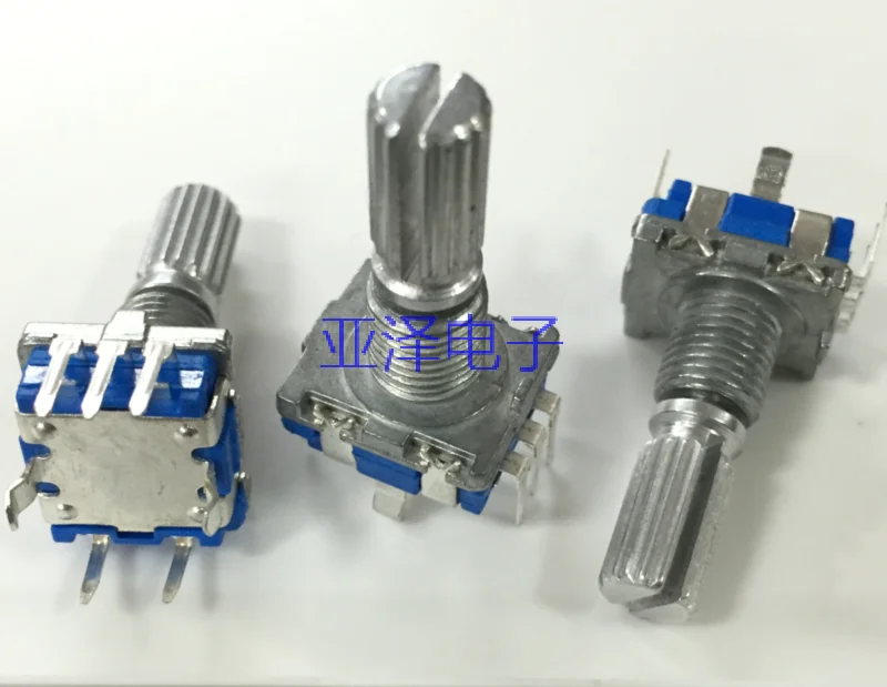 2PCS/LOT Taiwan 360 ° EC11 encoder digital pulse potentiometer positioning 20 pulses 20 sawtooth axis 20MM with switch