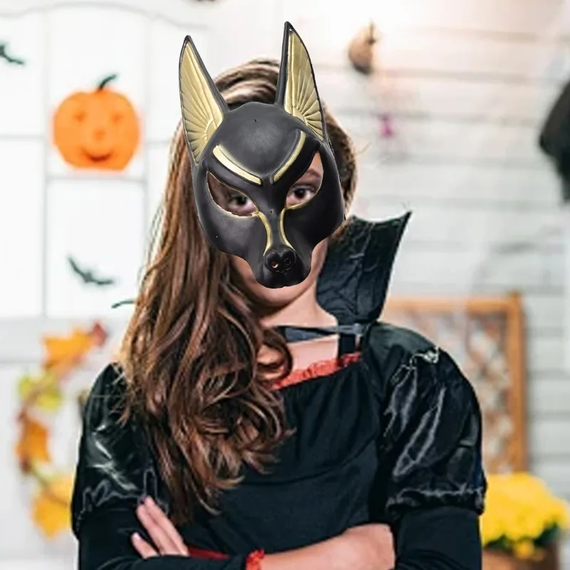 Máscara Retro de Halloween, accesorios de Cosplay, máscara de Anubis para hombre, decoración de Miss Halloween, accesorios de plástico para fiesta y Festival, máscaras para adultos