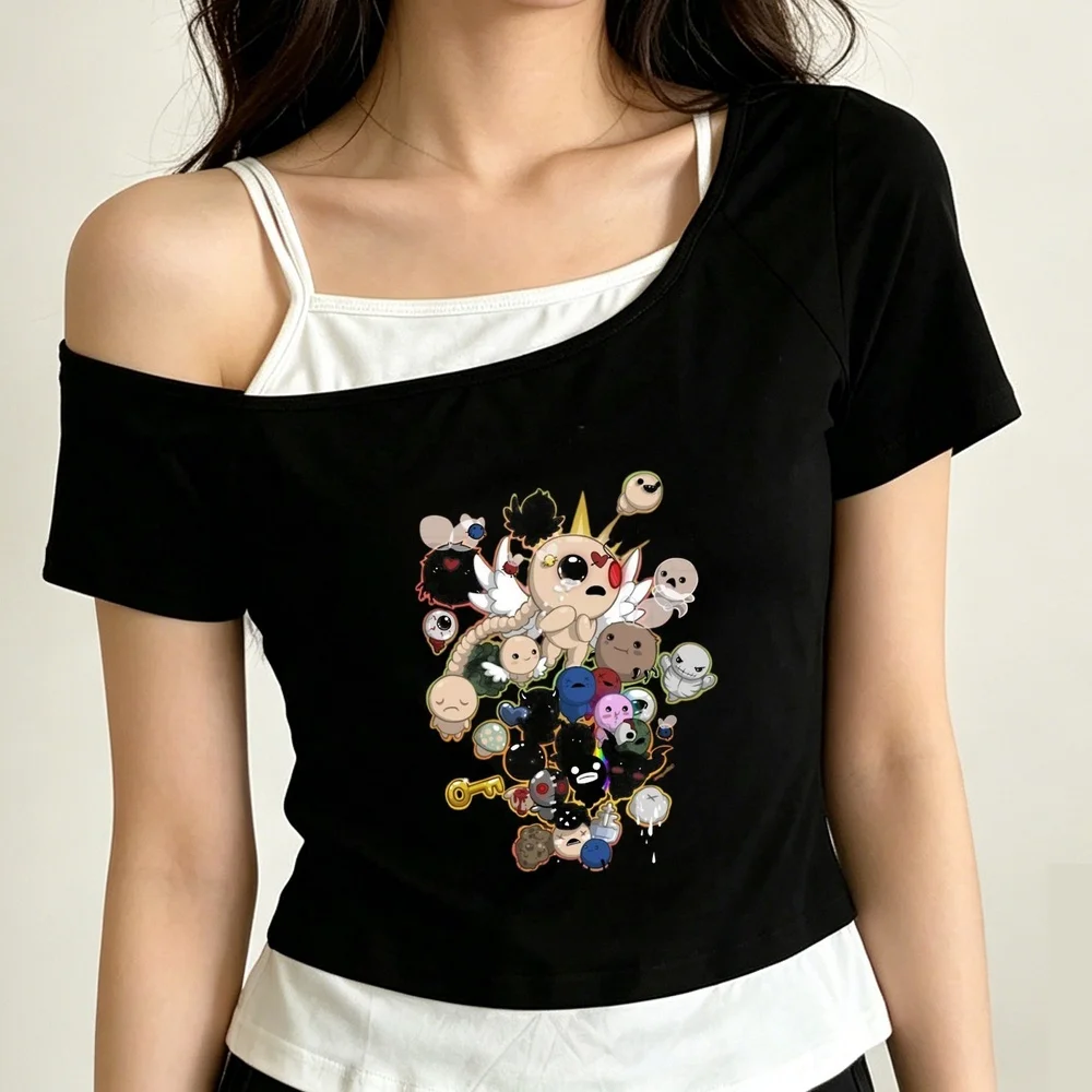 the Binding of Isaac cropped top ladies harajuku kawaii gothic top tees harajuku gothic japan