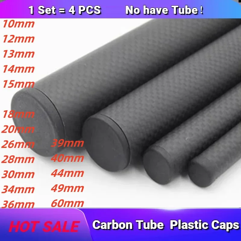 Carbon Tube  Plastic Caps 10mm 12mm 14mm 16mm 20mm 25mm 28mm 30mm 36mm -- 60mm