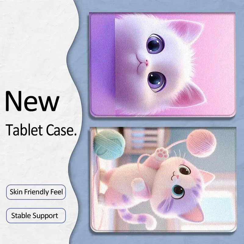 

Color Cat Cute Cartoon Gift For Xiaoxin Lenovo Tab P12 Extreme Legion Y900 Idea Pro GT 12.1 2025 Foldable Tablet Case