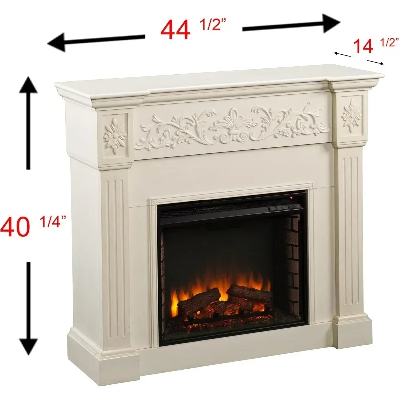 Furniture  Electric Carved Floral Trim Fireplace  (Major Appliances) Home