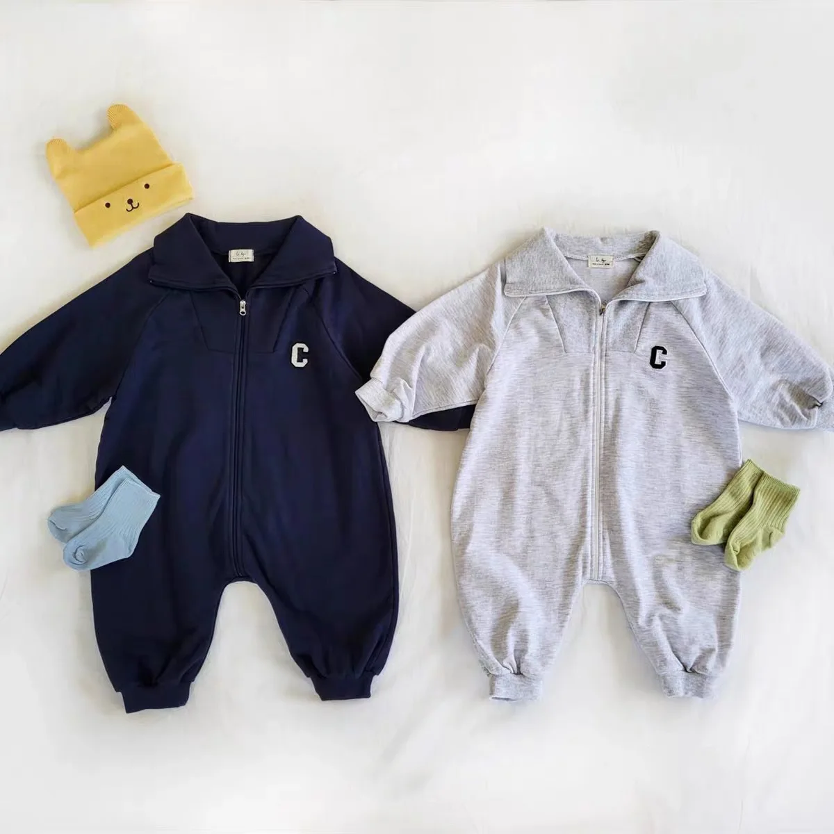 2026 Spring New Baby Romper Infant Boys Girls Long Sleeve Casual Jumpsuit Fashion Newborn Toddler Letter Print Clothes