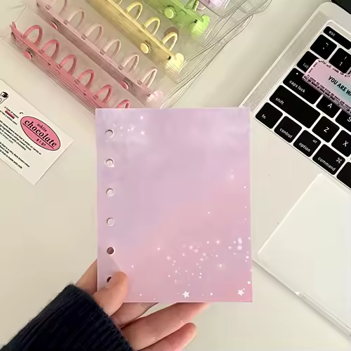 A7 Widening Double Button Transparent PVC Soft Cover Binder Cover Journal Sketchbook Accessories Diary Office Supplies - Image 6