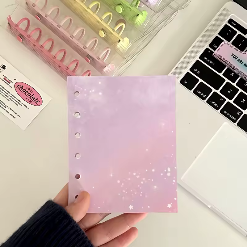 A7 Widening Double Button Transparent PVC Soft Cover Binder Cover Journal Sketchbook Accessories Diary Office Supplies - Image 6
