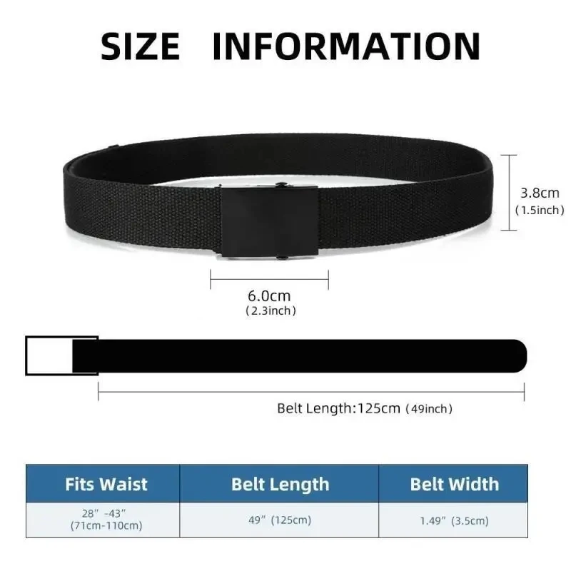 New Men Belt New Fashion Unisex Army Tactical Waist Belt Jeans Male Casual Luxury Canvas 3.8cm Webbing Waistband Ceinture Femme