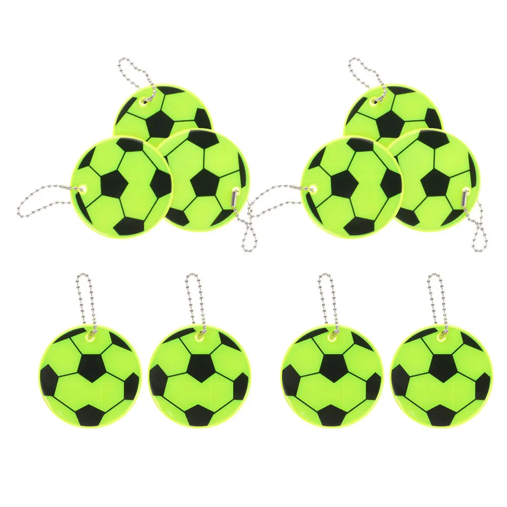 20 قطعة سلسلة المفاتيح العاكسة لكرة القدم قلادة كرة القدم الصغيرة للسلامة الليلية على ظهره ملحق الرياضة في الهواء الطلق والعتاد حلية سحرية #1