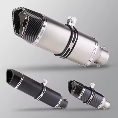 36-51mm Motorcycle Exhaust Muffler Motocross Pipe Escape Moto For project S1000RR Z900 R6 FZ6 NC700 fz1n cbr150 RC390 R1 R3