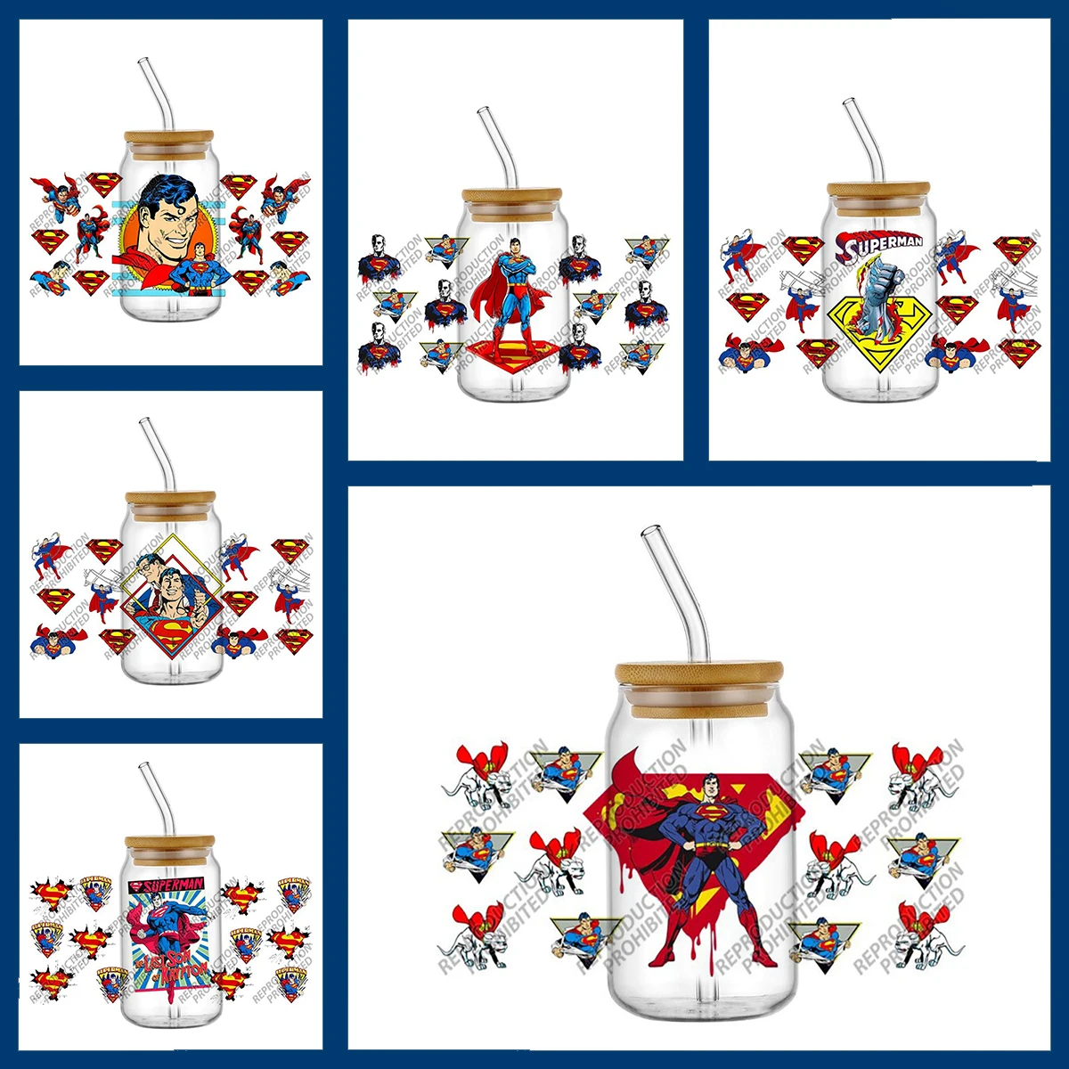 

Classic Hero Vibe UV DTF Cup Wrap Decals Cold Transfer Stickers for 16oz Libbey Can Glasses DIY Cup Stickers for Mugs Phone