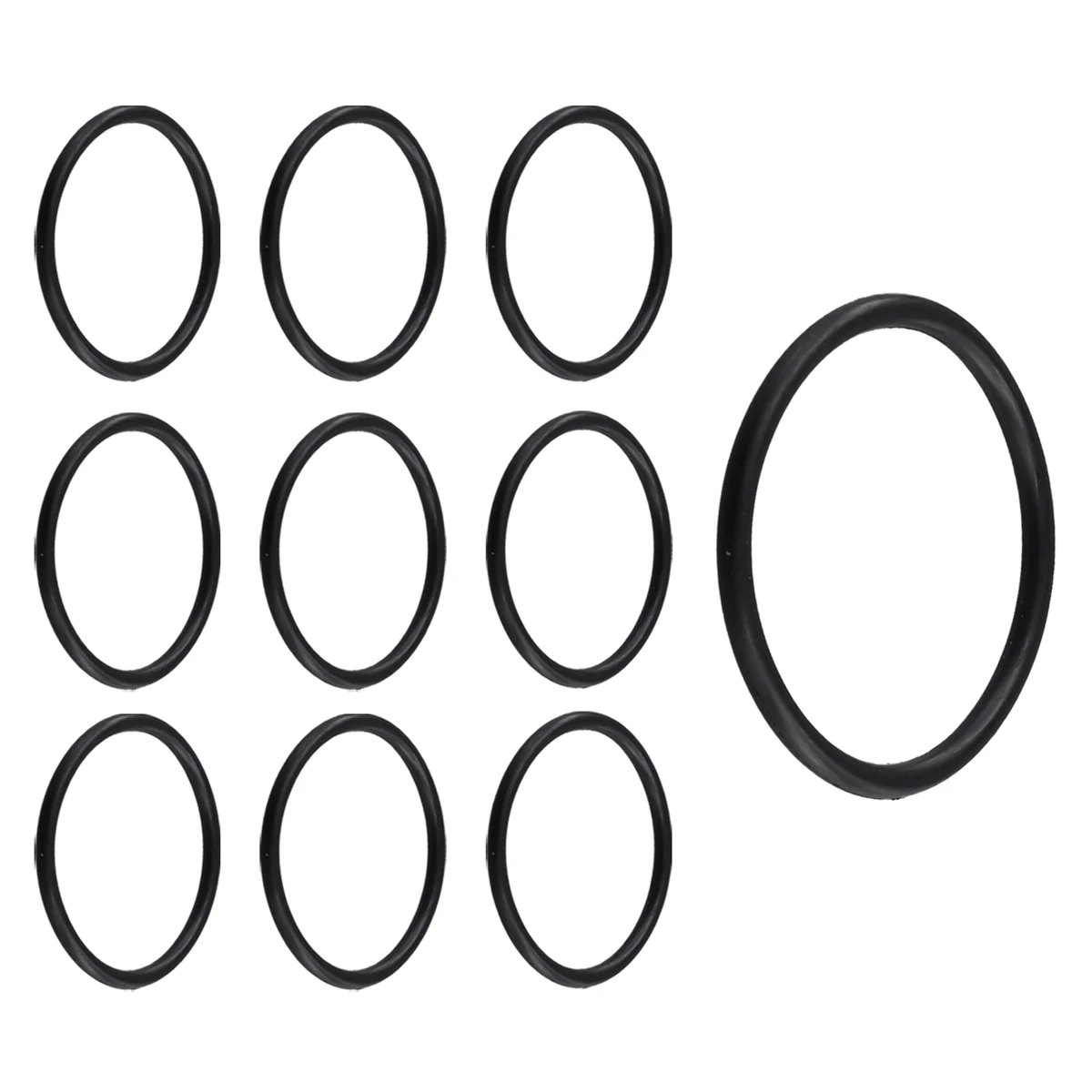HOT O-ring, sealing ring, 10 pieces, 45 mm x 3 mm, nitrile rubber, black