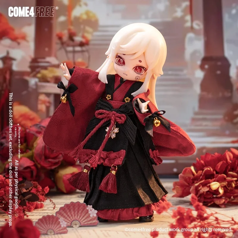 Come4free 디저트 시리즈 체리 무스 12인치 OB11 BJD 인형 치마만 인형 옷 액세서리 인형 미포함