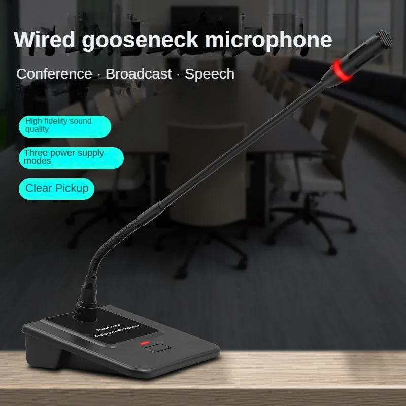 H18 Cardioid XLR Wired Plug Desktop Gooseneck Microphone for Computer PC Studio Speech Lectures Video Live Meeting