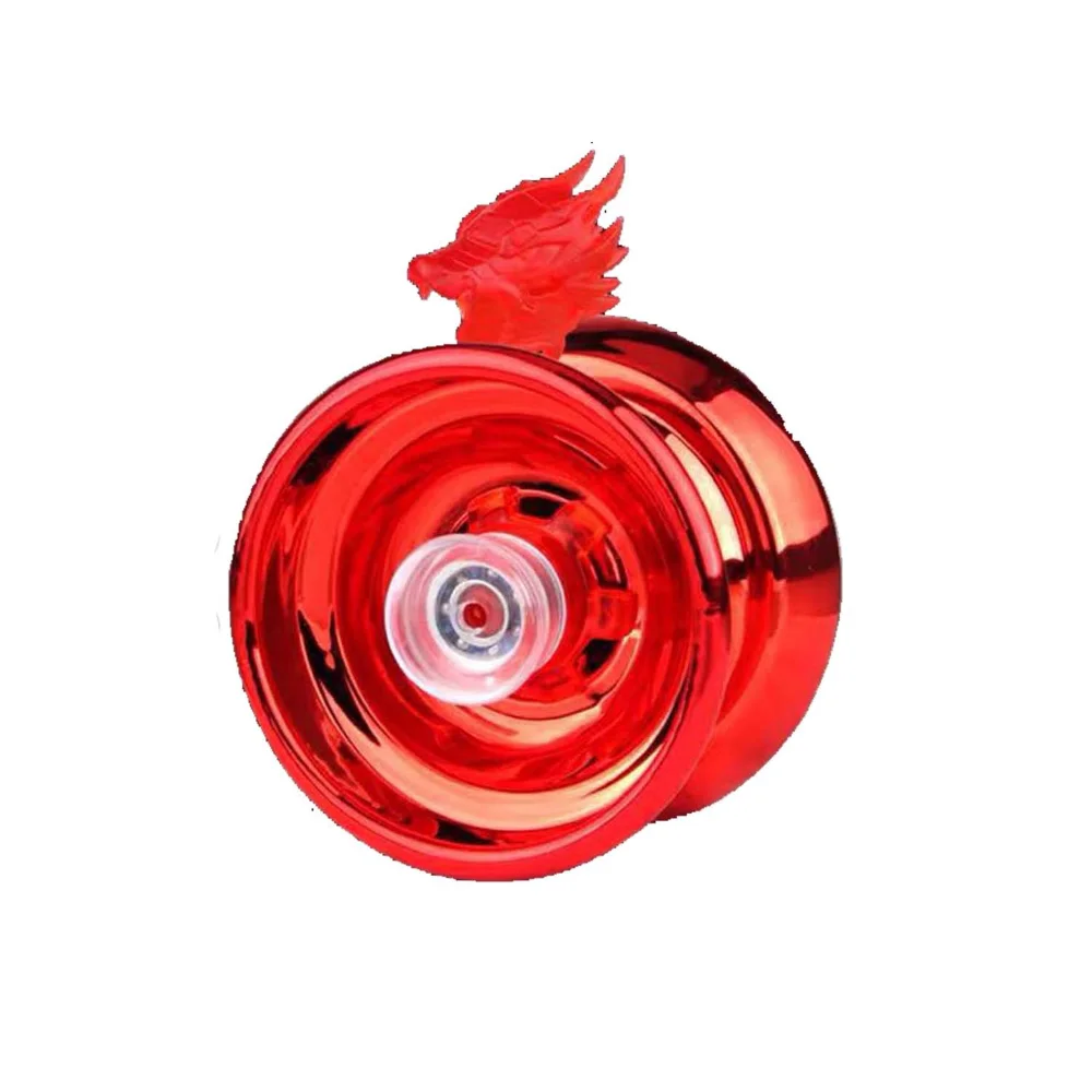 4 cores magia yoyo profissional alumínio menino brinquedos rolamentos de alta velocidade especial adereços metal yoyo adulto brinquedo interessante presente 1pc