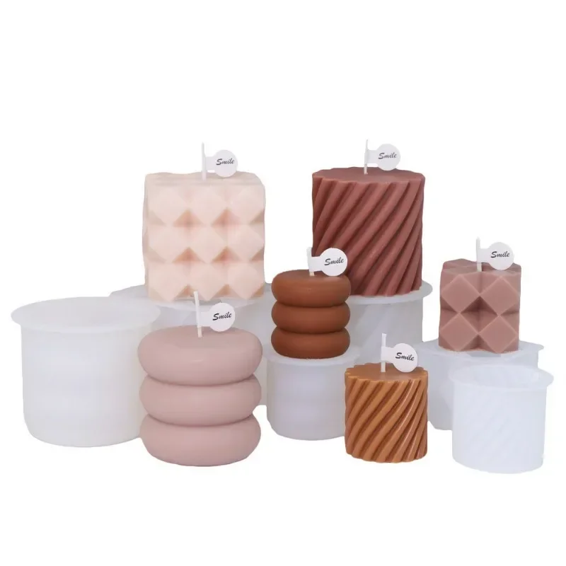 Neue Premium Quadratische Diamant-Silikonform, DIY Aromatherapie Gips Kerzen Gipskunsthandwerk Handgemachte Dekorationsform