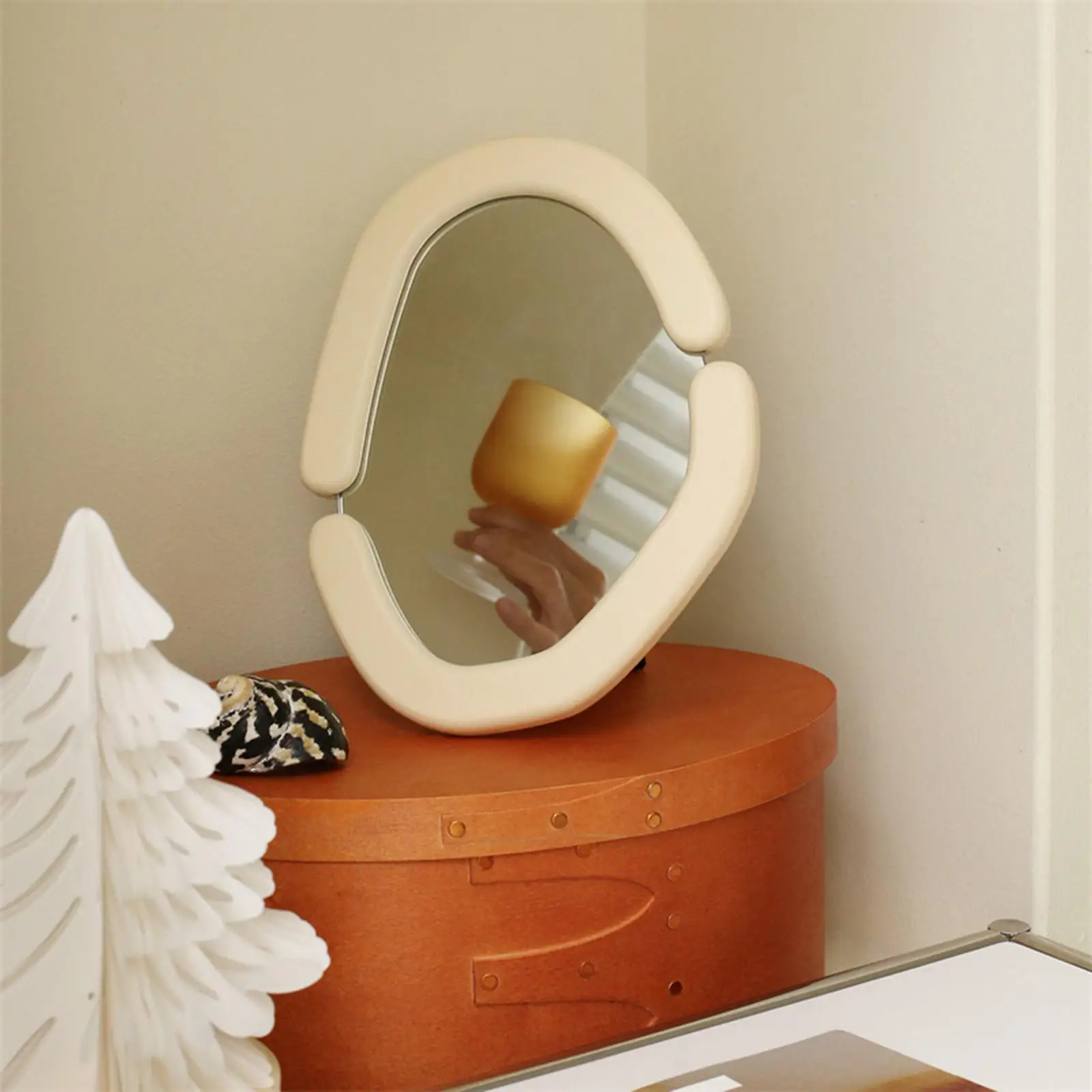 Desktop Makeup Mirror Cosmetic Accessory for Living Room Dormitory Dresser