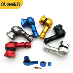 Aleekit Tubeless Valve Stems Motorcycle Rim 90 Degree Angle Aluminum Alloy Valve Motorcycle Wheel Tire Tubeless Valve Stems