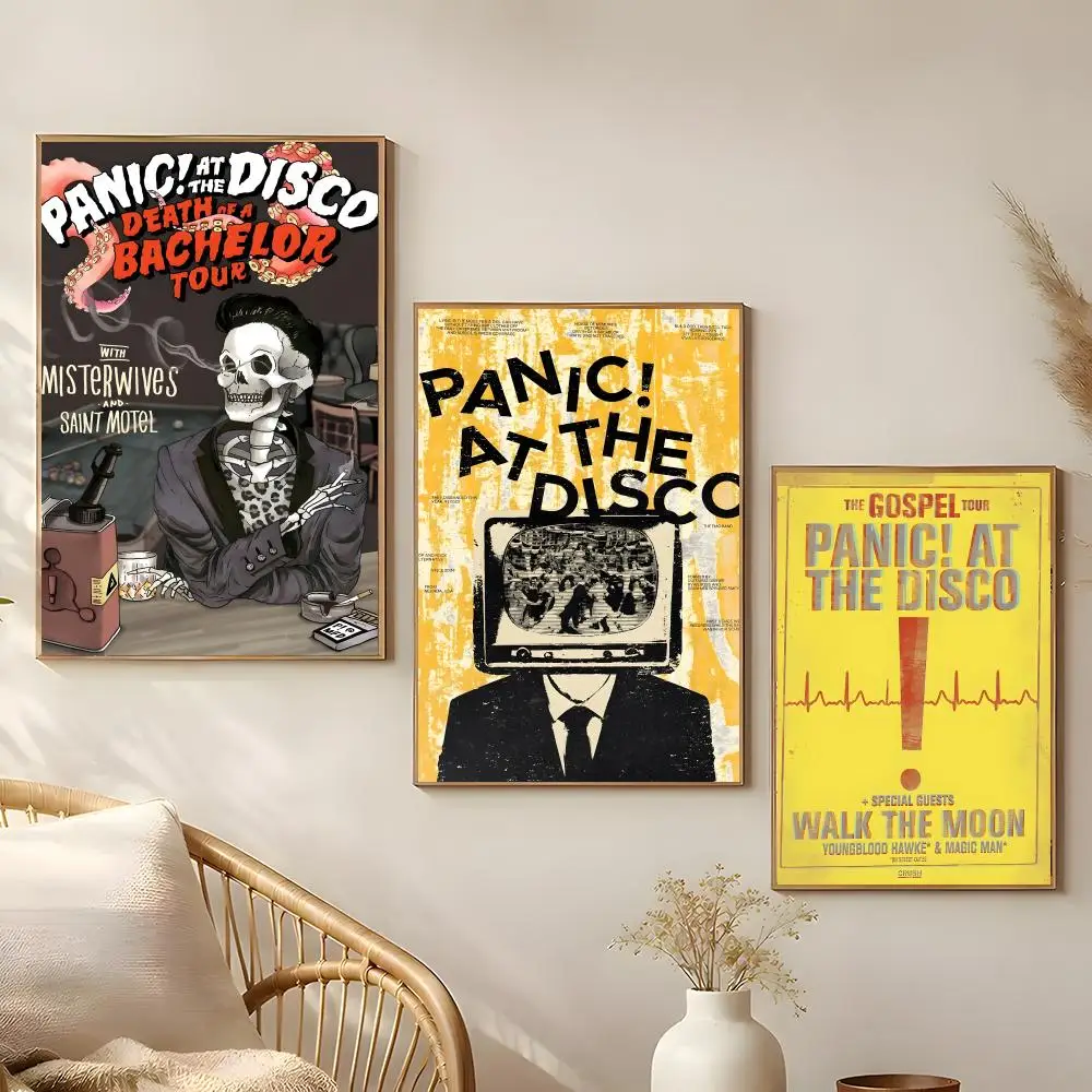 Singer Panic! At The Disco Poster Poster Self-adhesive Art Waterproof Paper Sticker Coffee House Bar Room Wall Decor