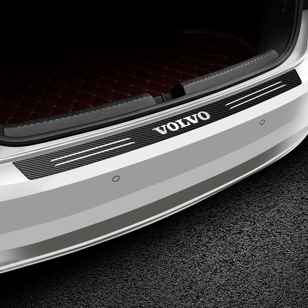 Anti Scratch Carbon Fiber Car Trunk Rear Bumper Guard Protection Sticker For Volvo XC90 C30 T6 S60 C70 XC40 V40 XC70 V70 V60 V50