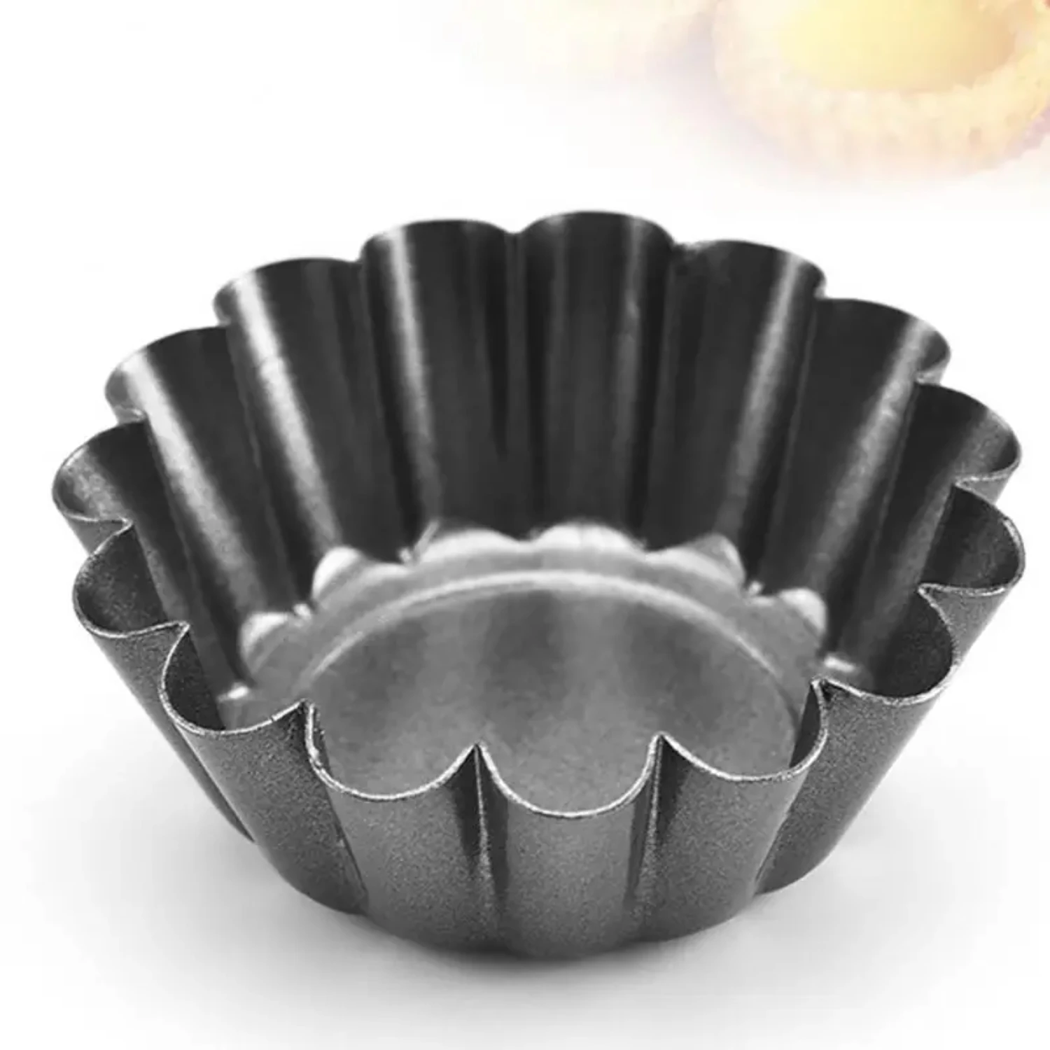 10pcs Non-stick Tart Mold Carbon Steel Mini Tart Pans Cupcake Reusable Egg Tart Tartlet Baking Mold Muffin Cup Dropshipping