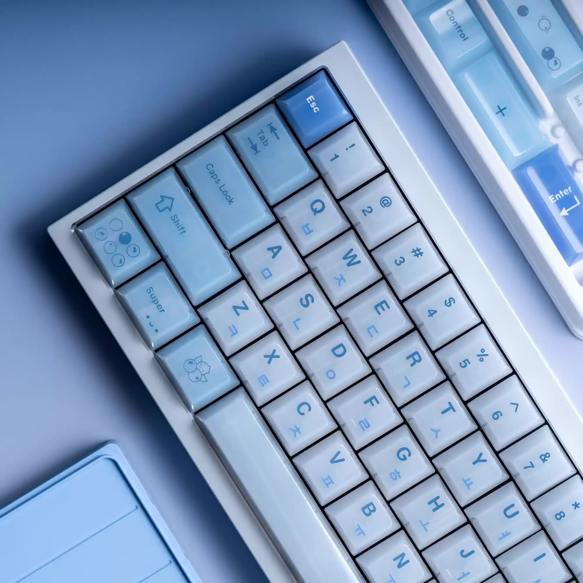 Blueberry Milk Theme Keycaps Set Customized Cherry Profile Keycaps PC Keyboard Caps for Mechanical Keyboard Accessories 138key