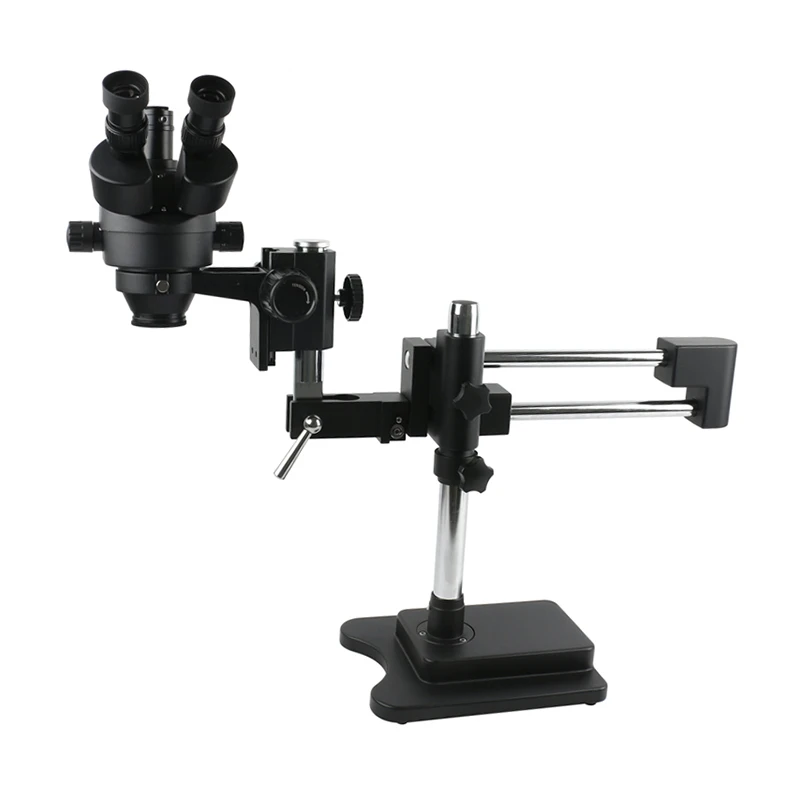 Universal Double Boom Lab Industrial Zoom Trinocular Stereo Microscope Stand Holder Bracket Arm 76mm Microscopio Accessories